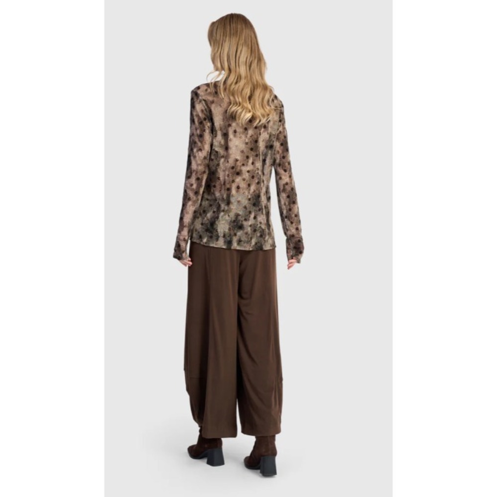 Alembika Oriel Mesh Turtleneck Top Womens Sz 0 Aquarelle Vetvet Dots Long Sleeve - Picture 3 of 10